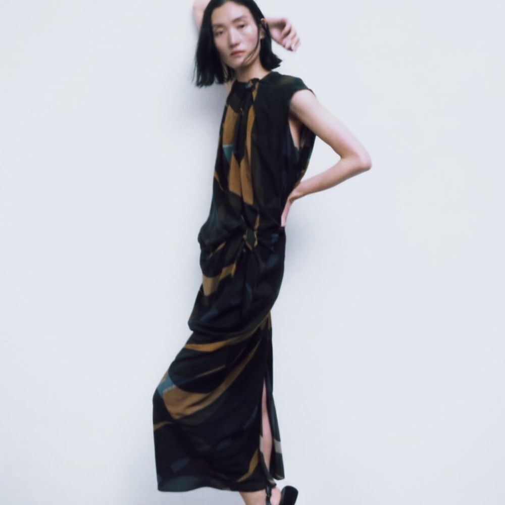 Zara limited edition draped dress NWT - Picture 6 of 7